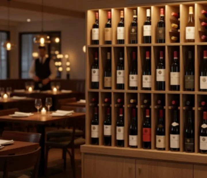 Cave à vins chaleureuse avec bouteilles soigneusement sélectionnées