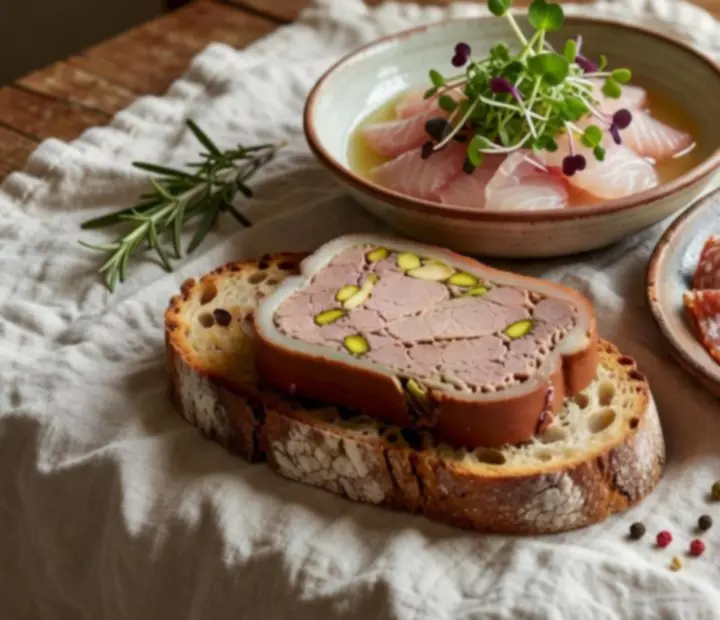 Entrée raffinée dressée avec élégance au Salon des Amis